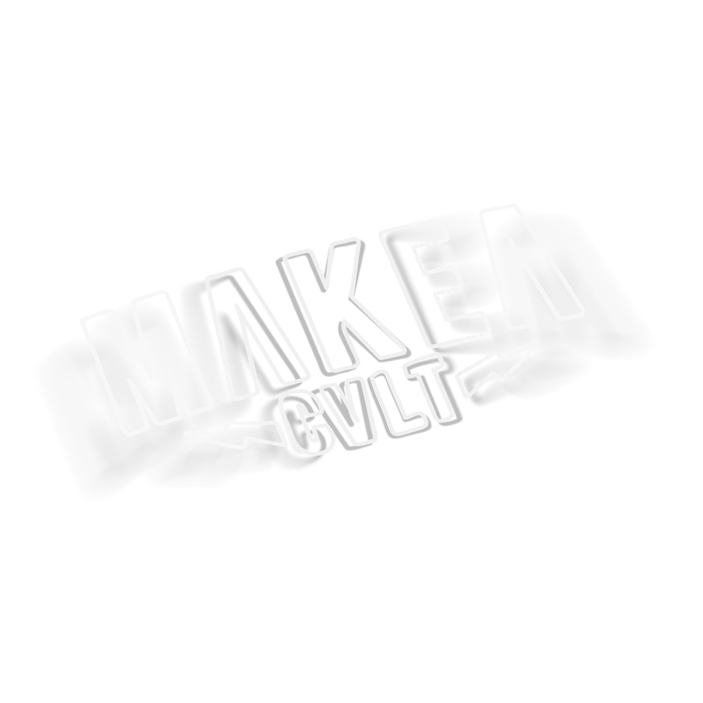 Old Lightning Outline Sticker